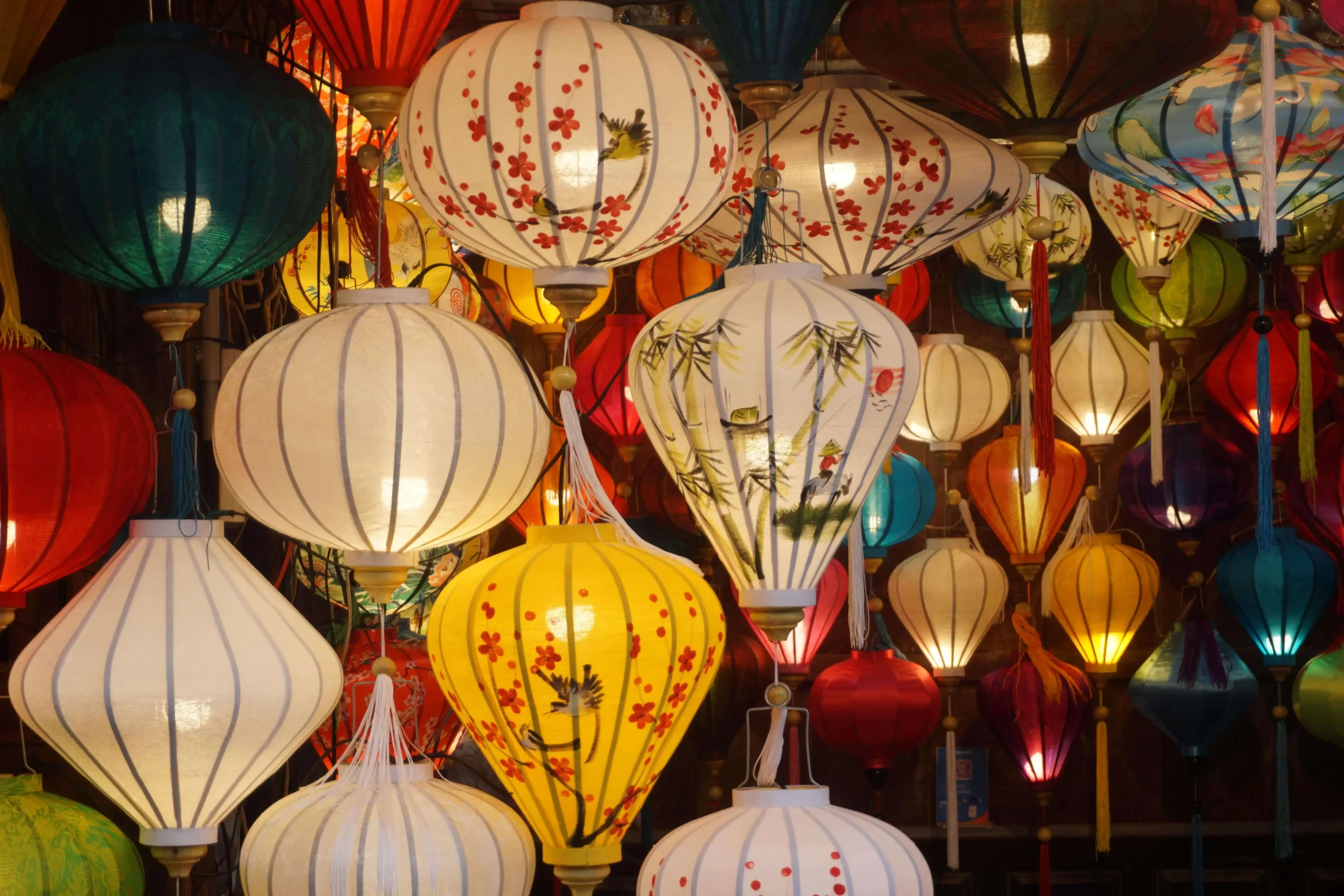 Biying the lanterns in Hoi An