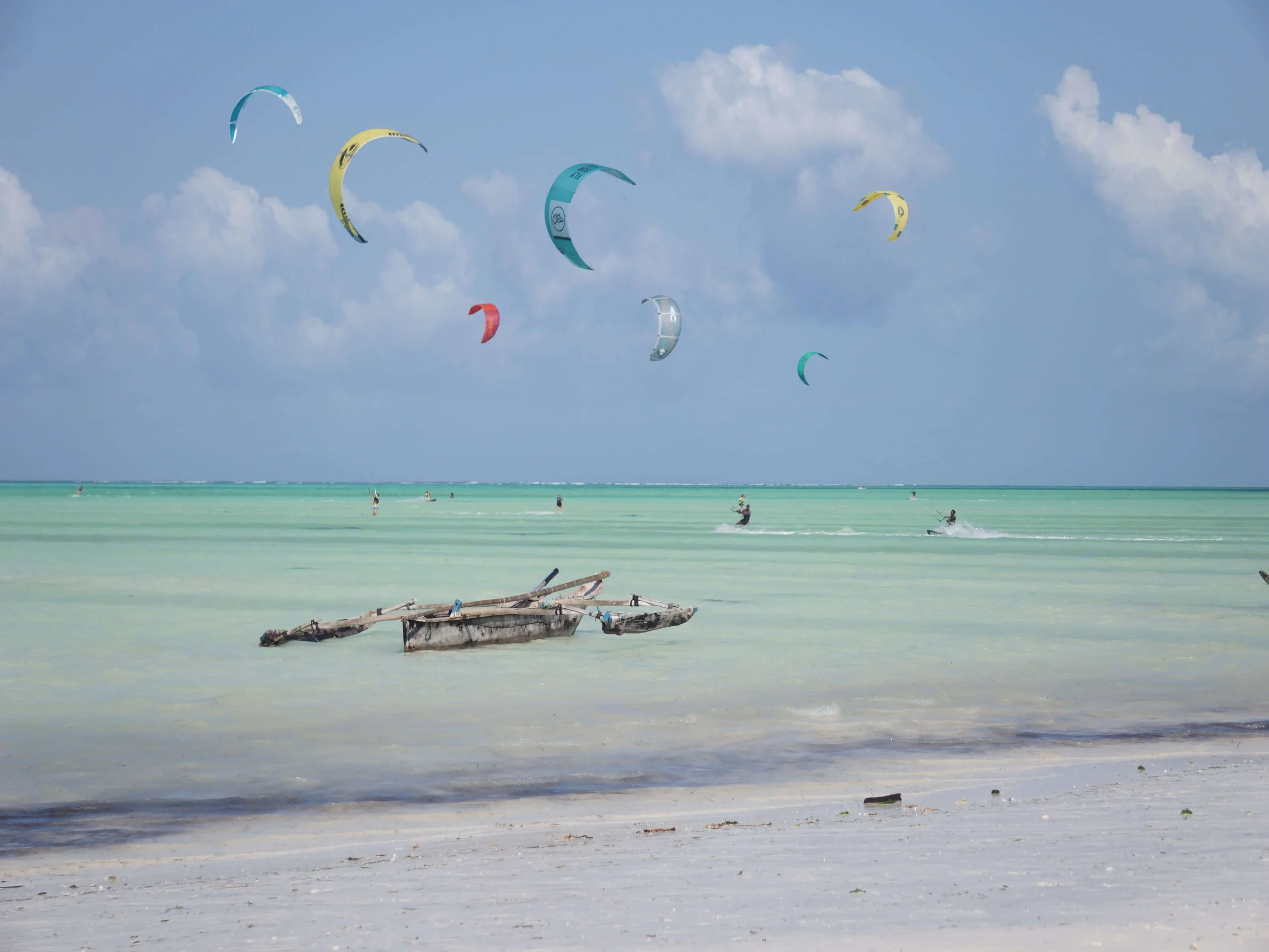 Kiesurfing at Paje beach