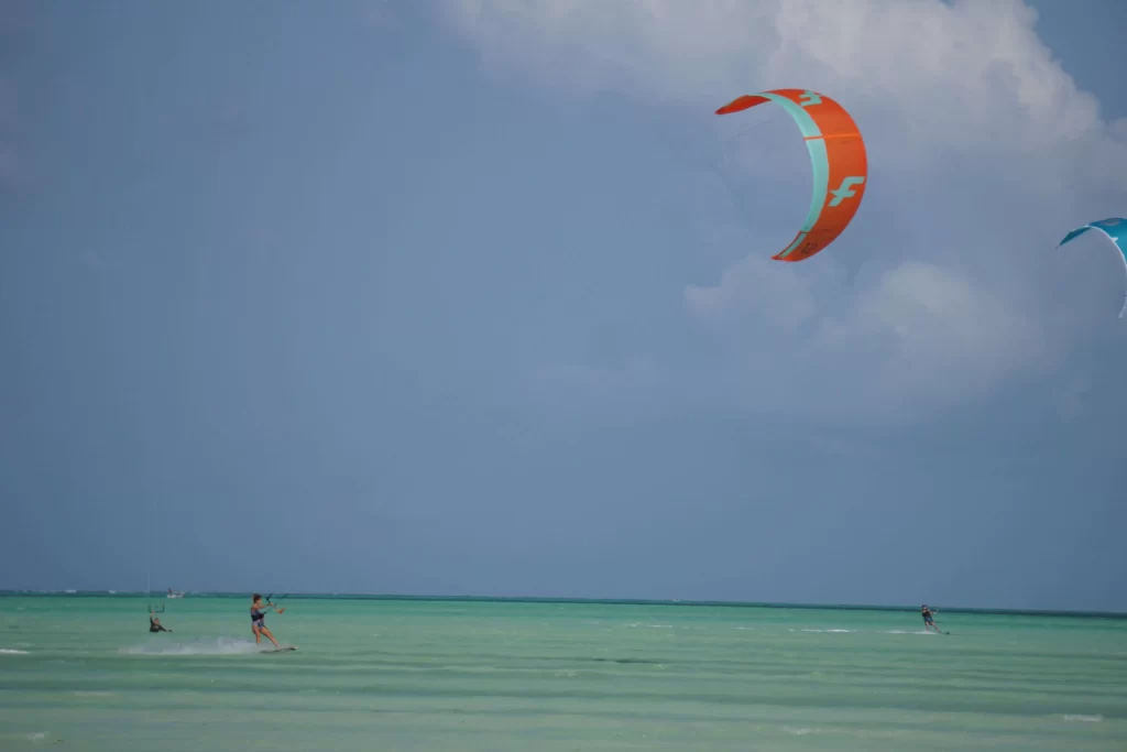 Kitesuring on the Paje beach