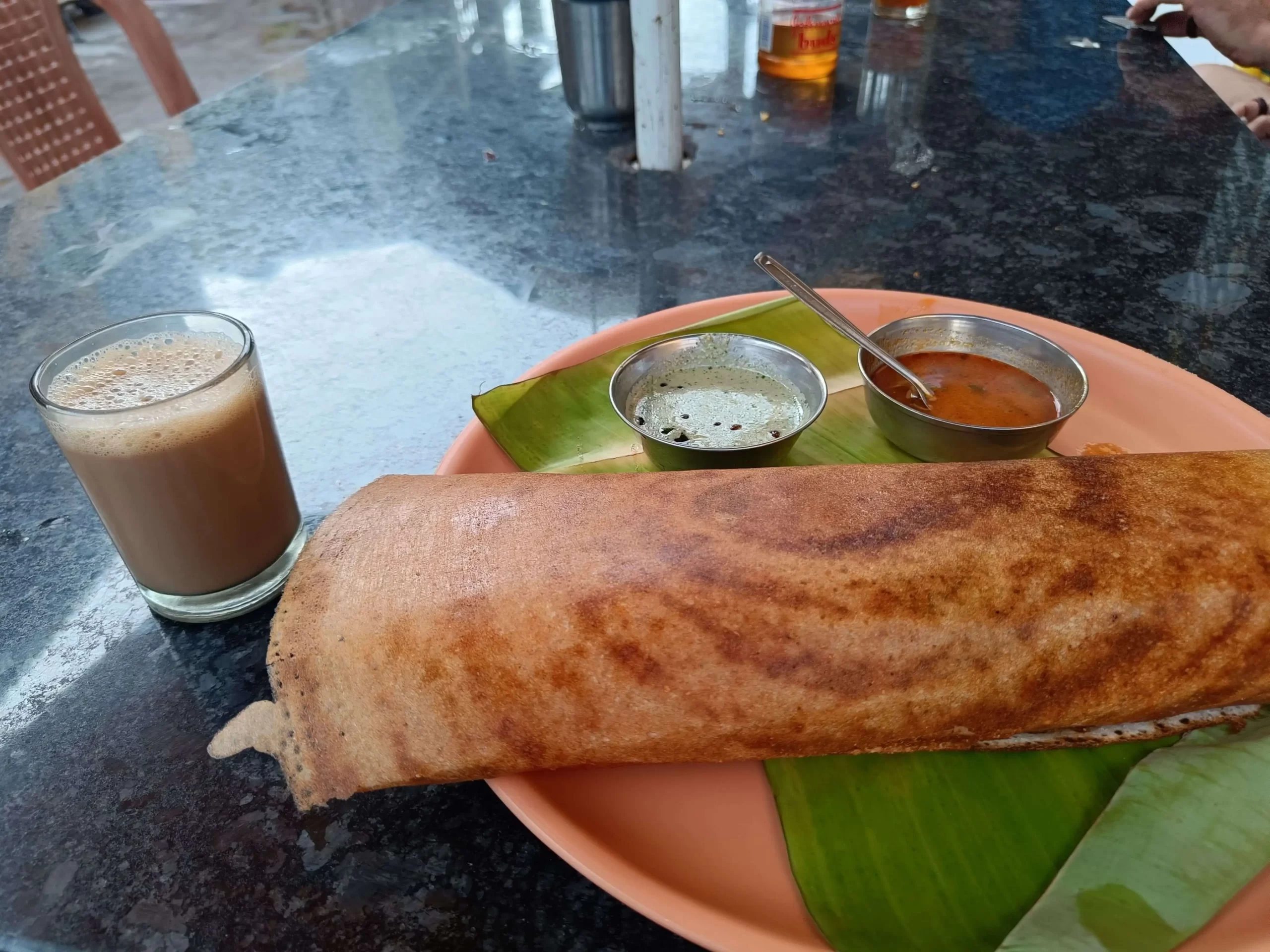 crispy dosa with filter coffee