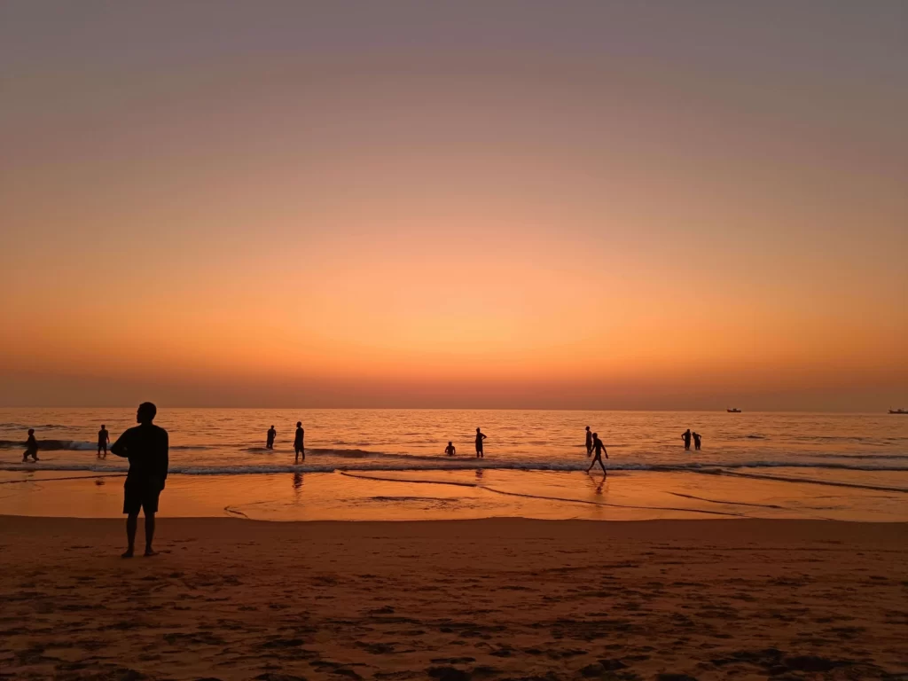 Sunset at middle beach