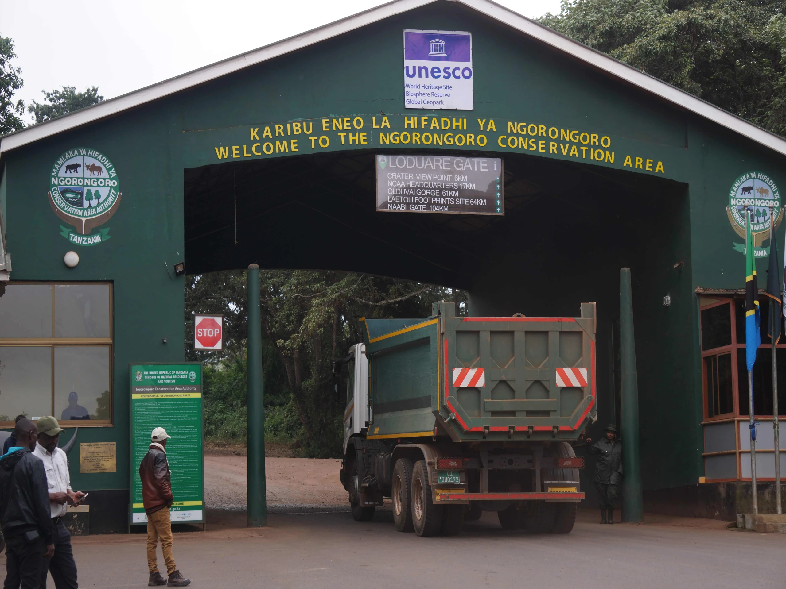 Entering the Ngorongoro conservation area