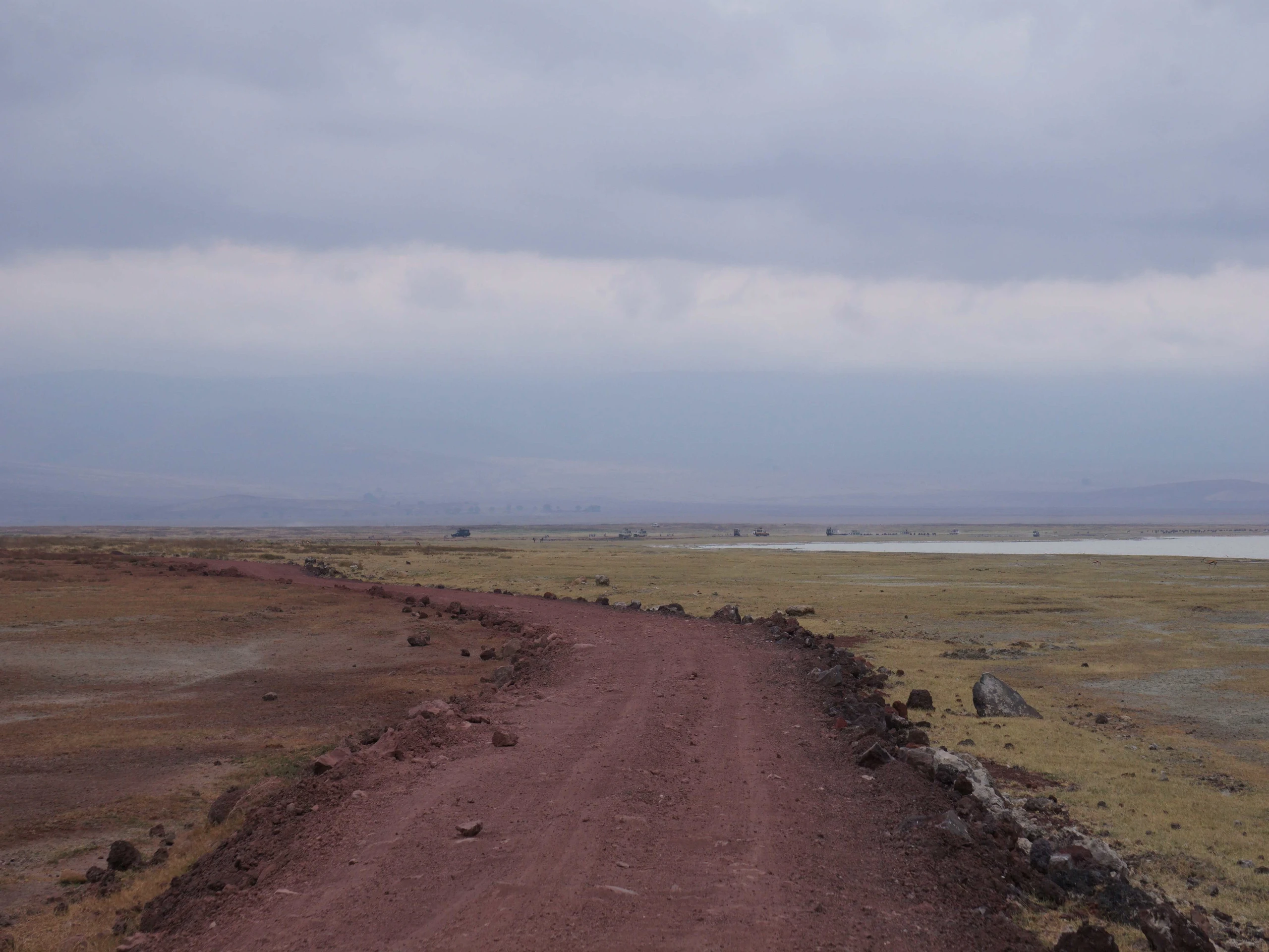 The landscape in Ngorongoro Crater