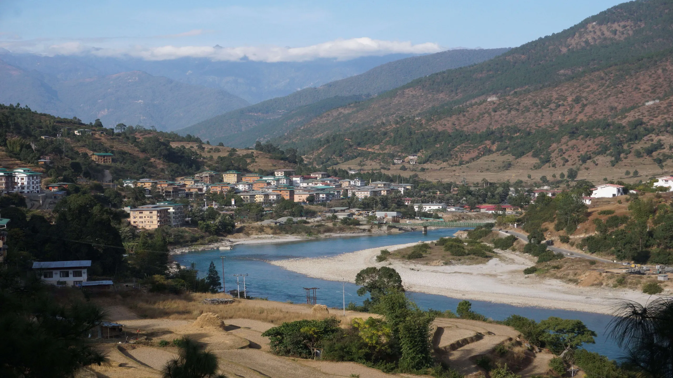Scenic view of Punakha