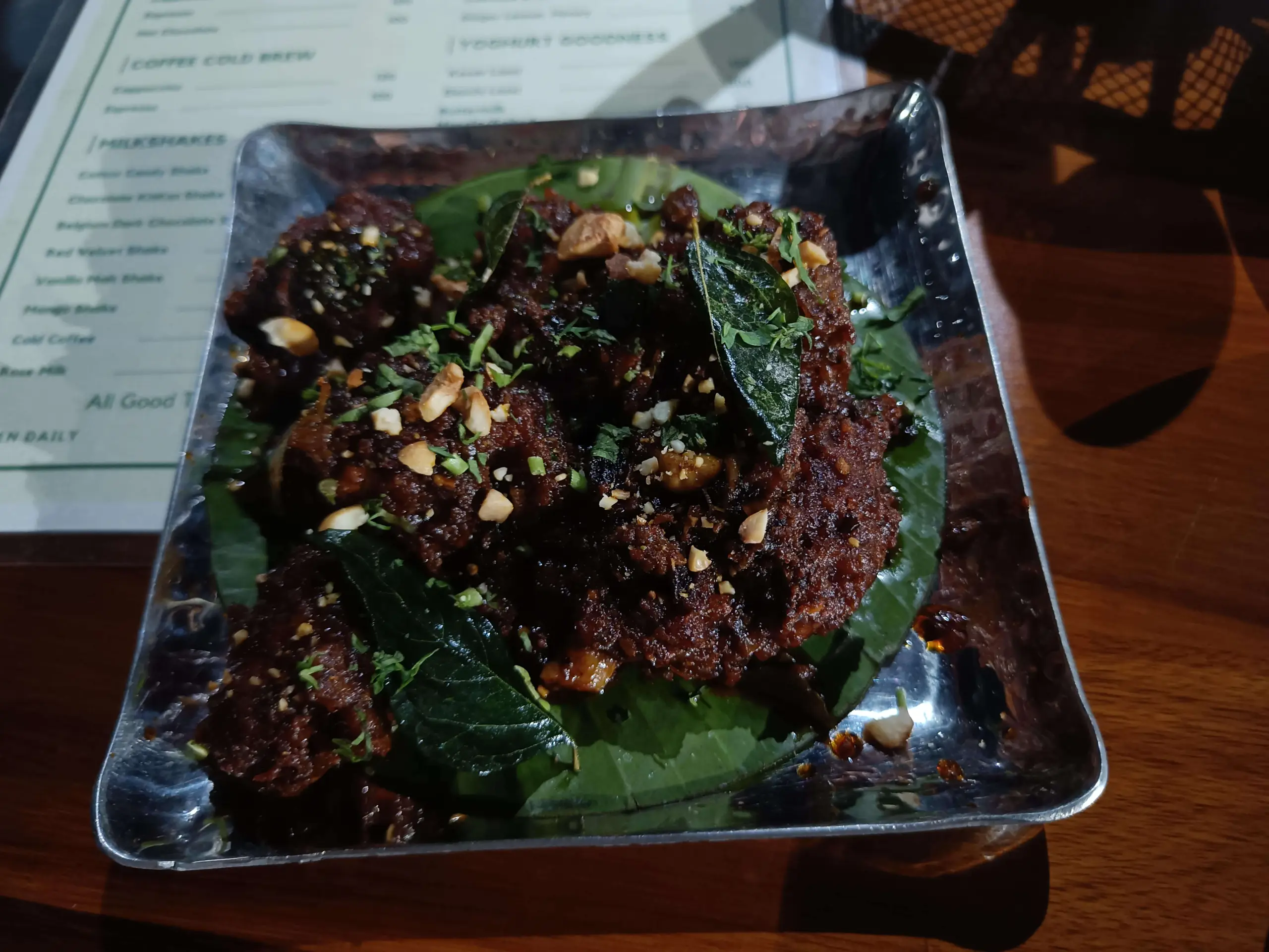 Chicken Ghee roast at Mantra Cafe