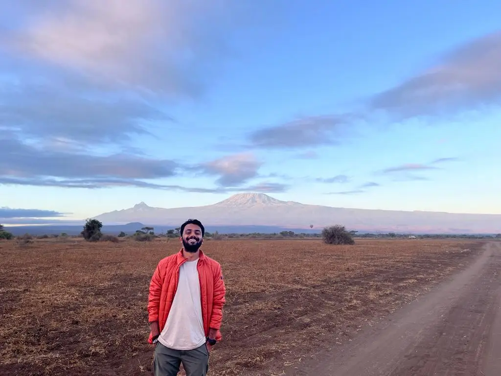 Safari in Amboseli National Park with Kilimanjaro at the back