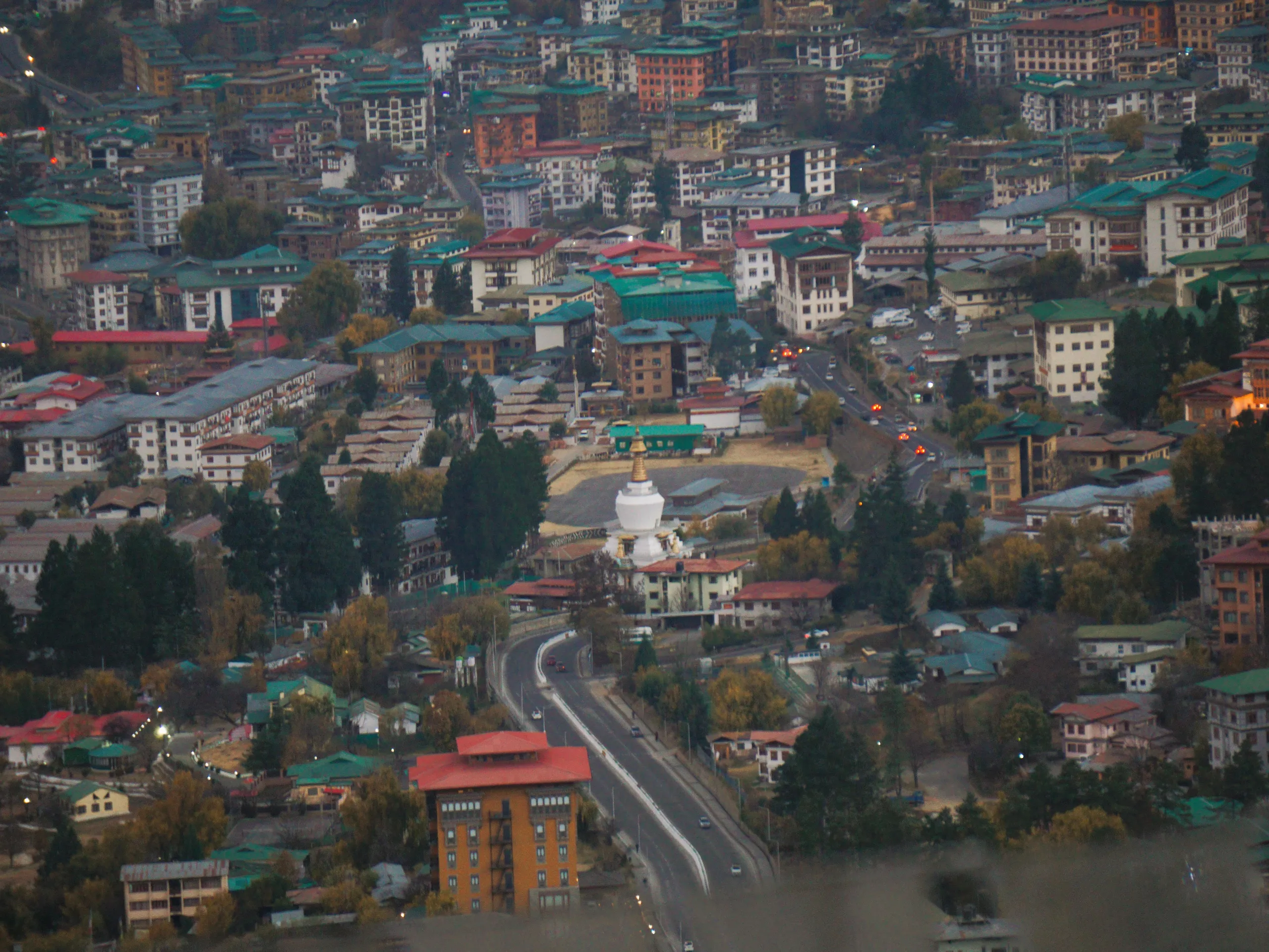 View of Thimphu Valley from the viewpoint