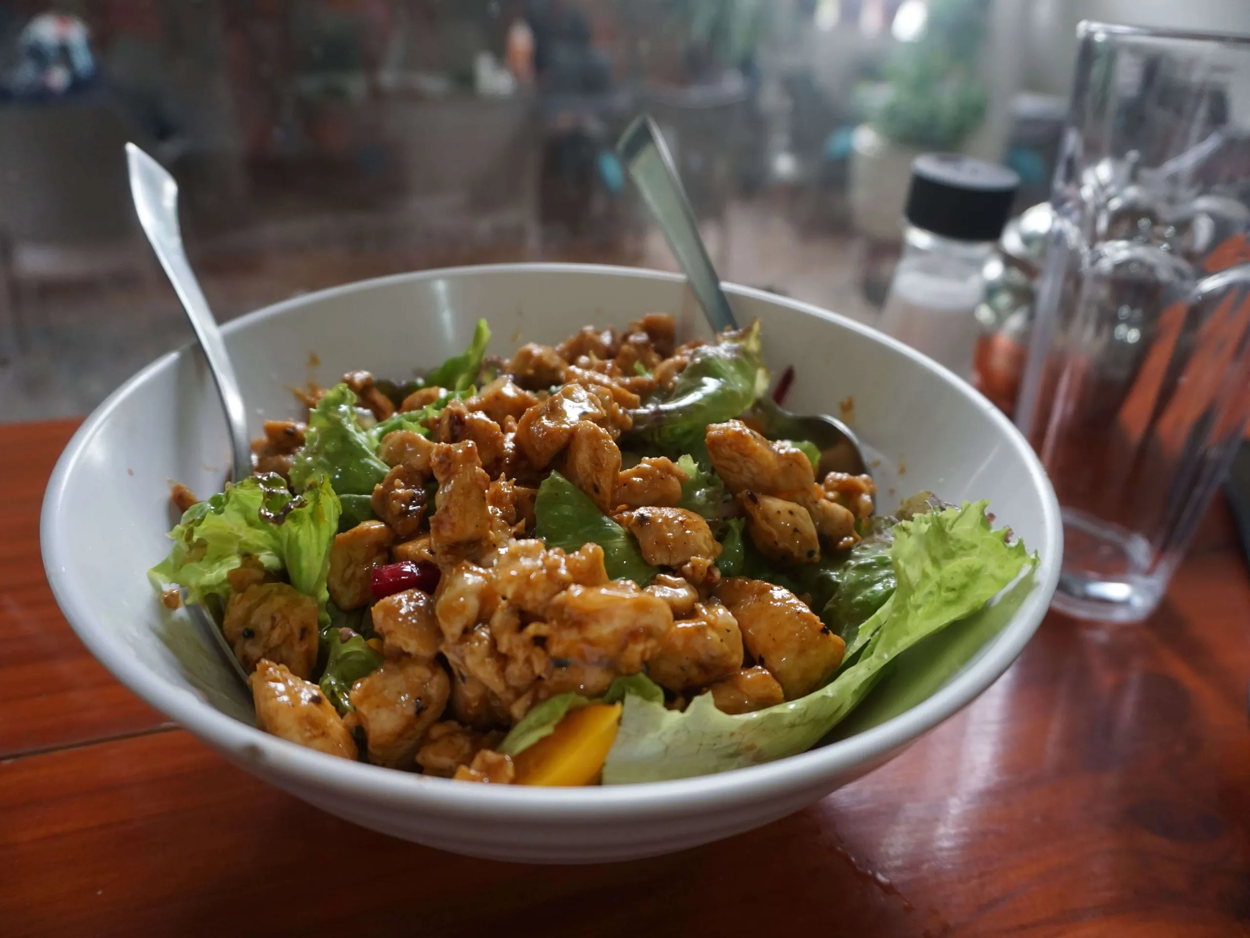 Chicken bowl salad at Garden Cafe