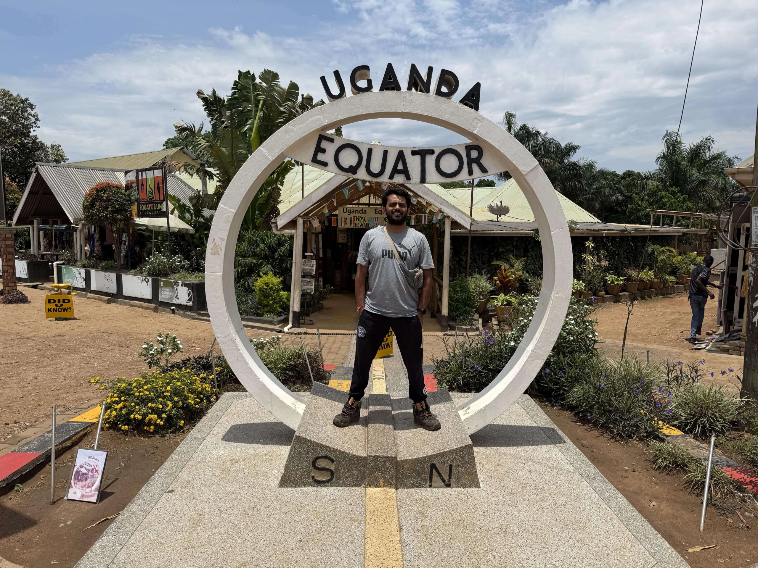 On the Equator line in Uganda