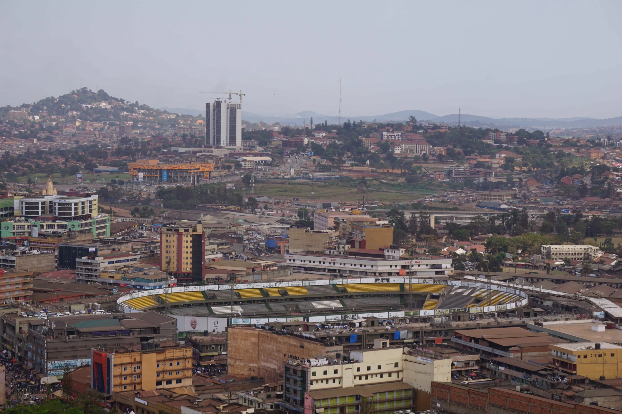 View of Kampala on the city tour
