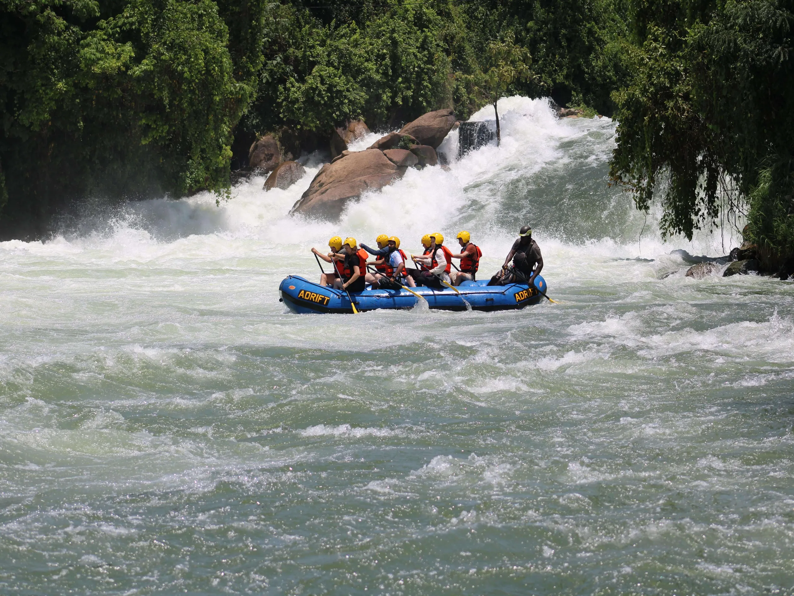 White water rafting on the Nile in Jinja